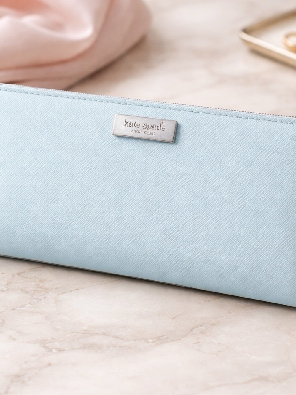 Kate Spade Robin’s Egg Blue Laurel Way Stacy Bifold Wallet